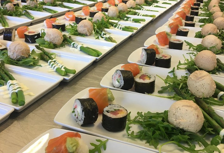 Sushi hjemmelavet på kursuscenter på fyn